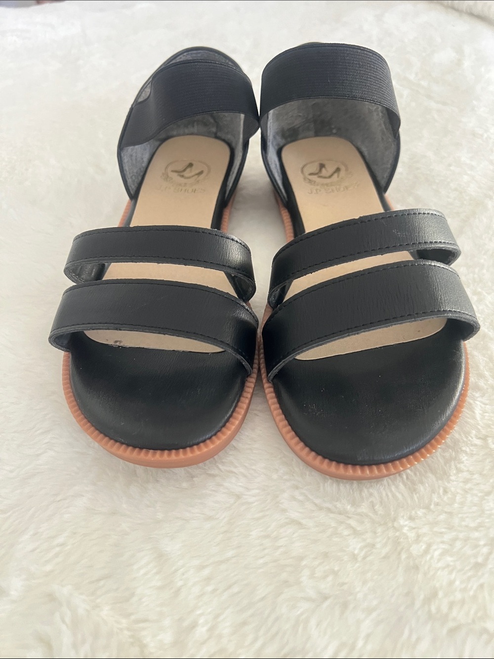 Women’s Black Strappy Elastic Summer Sandals